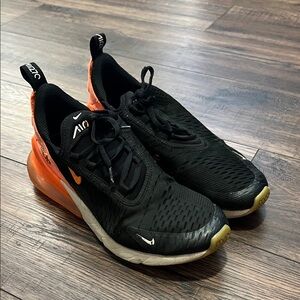 Nike Air Max 27C Black & Orange Sneakers